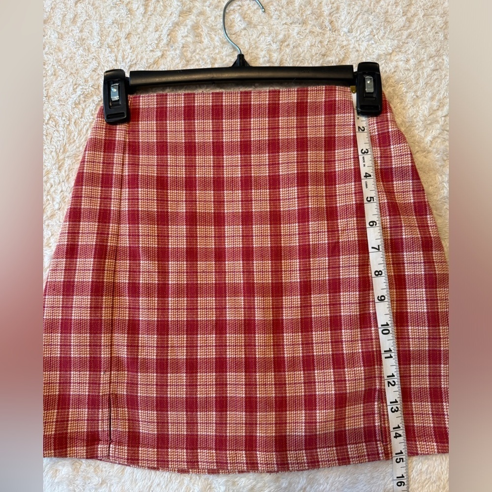 Y2K 90’s Brandy Melville red plaid mini skirt clueless mean girls schoolgirl pop - Picture 6 of 7